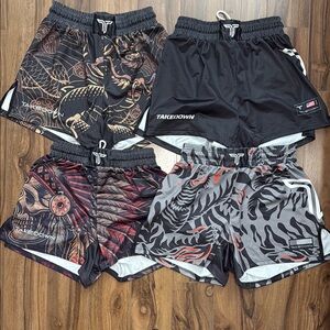 Men's Athletic Shorts - Black, Gray, Red (All Four, One Price)